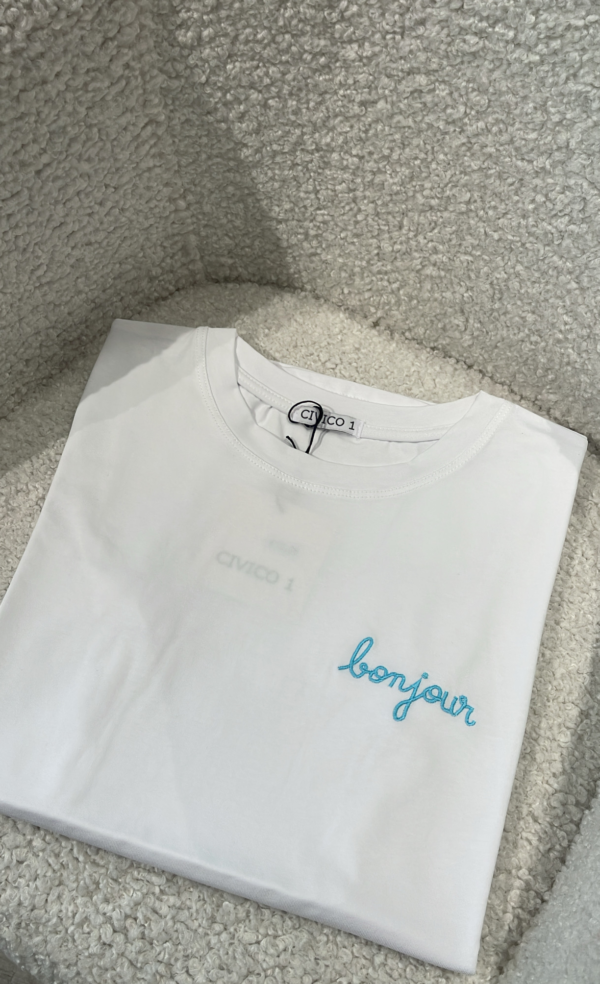 T-shirt 'bonjour'